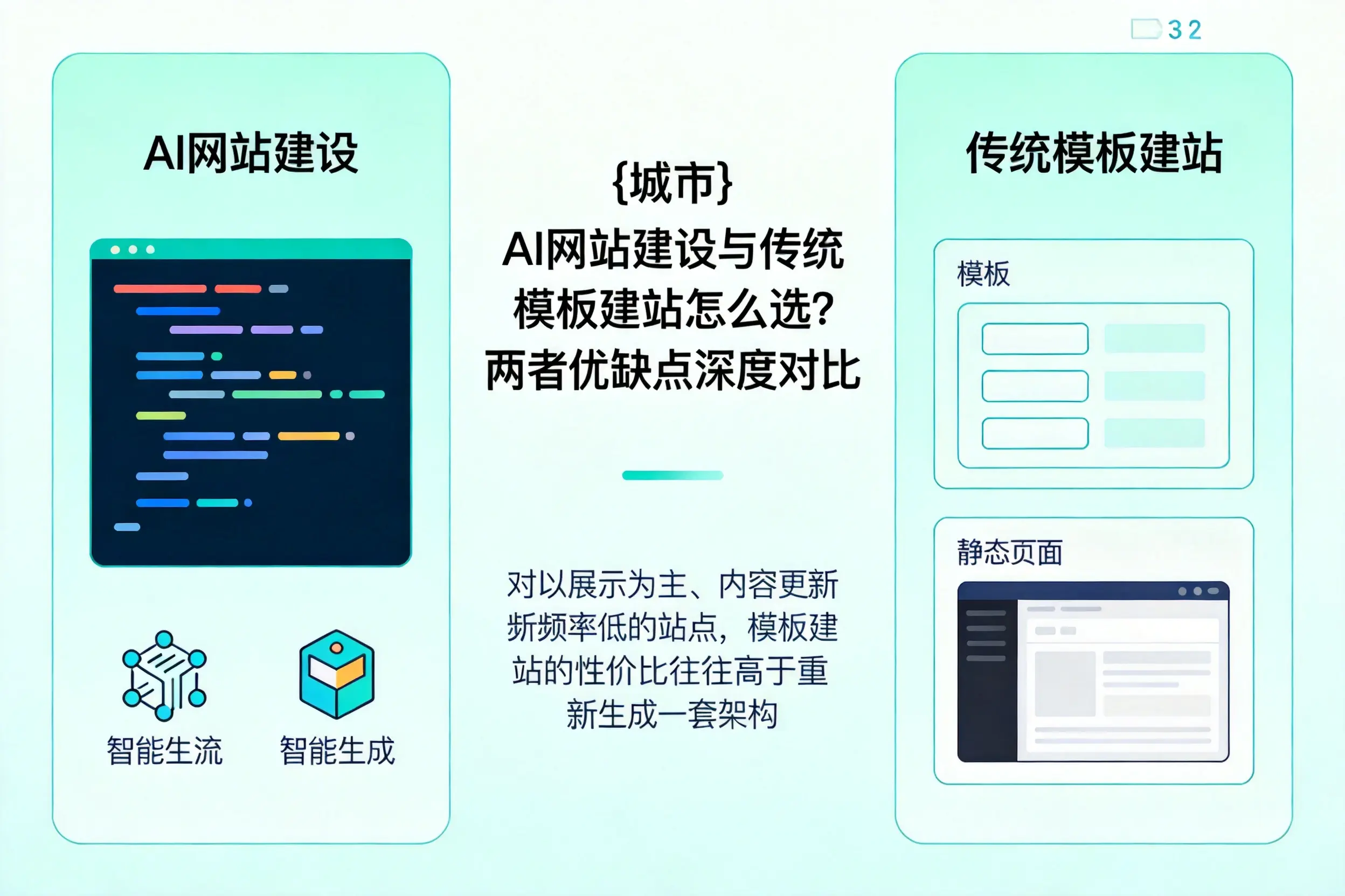 玉溪AI网站建设与传统模板建站怎么选？两者优缺点深度对比