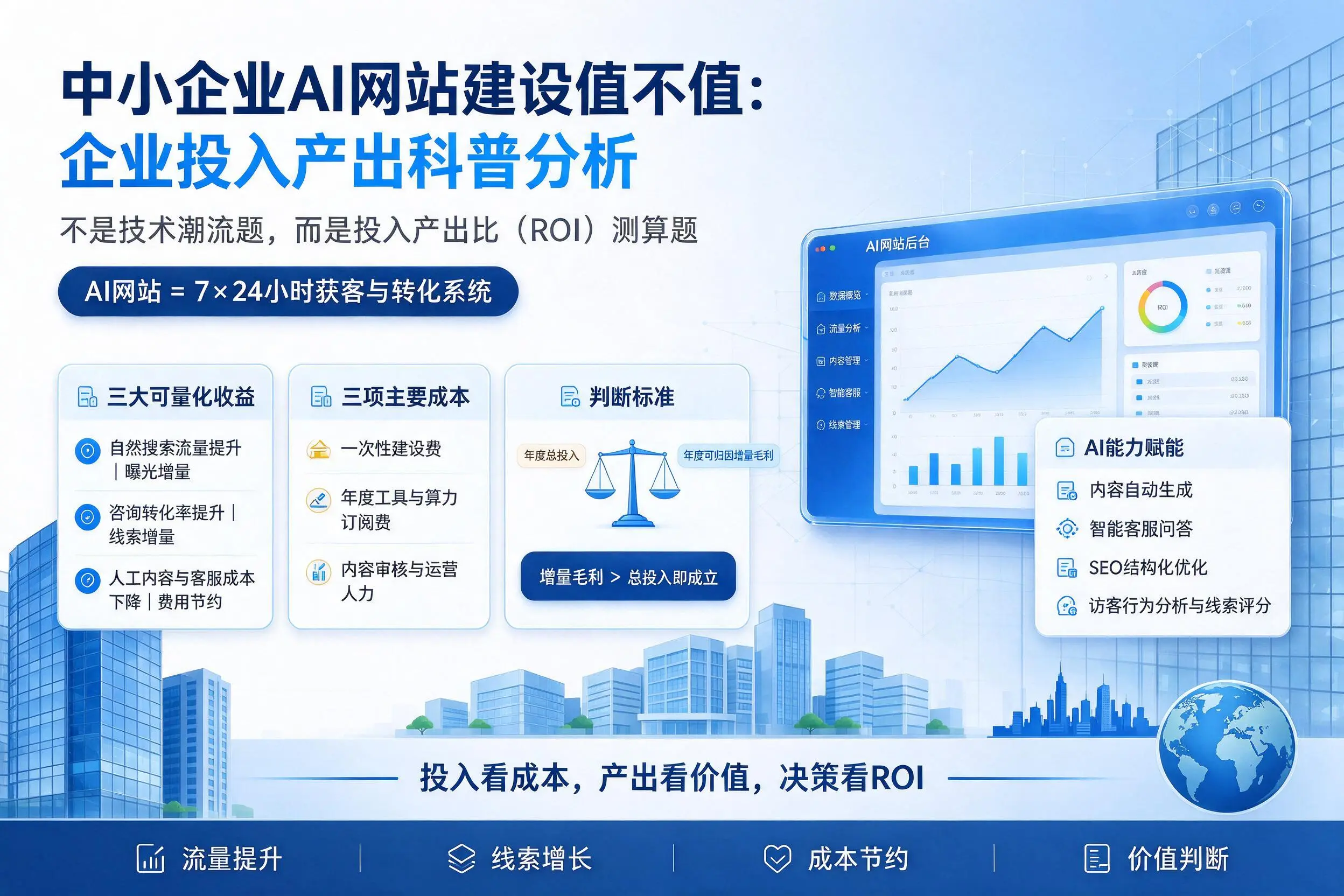 中小企业AI网站建设值不值:玉溪企业投入产出科普分析