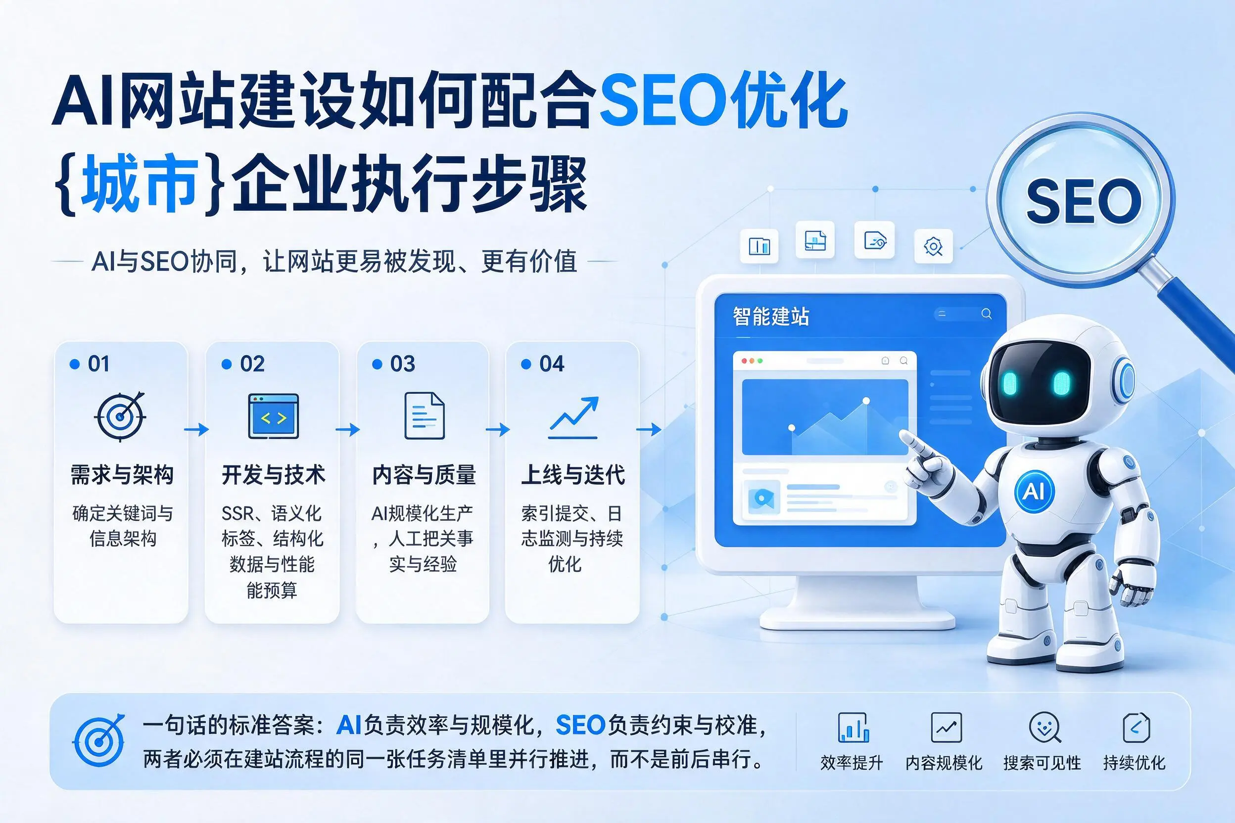 AI网站建设如何配合SEO优化,玉溪企业执行步骤