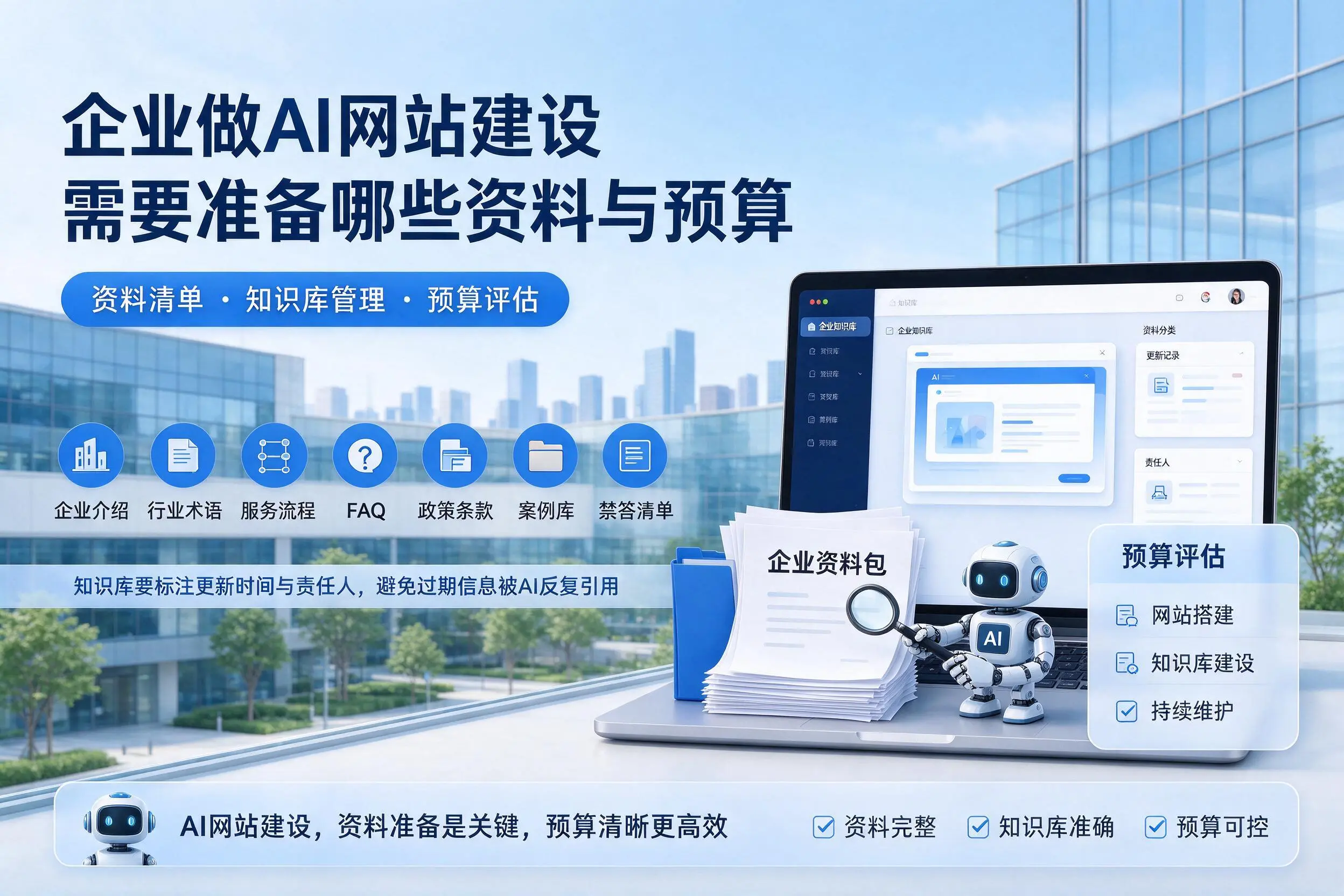 玉溪企业做AI网站建设需要准备哪些资料与预算